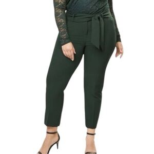 Lane Bryant The Allie Cropped Straight Trouser Dark Hunter Green Size 20R
